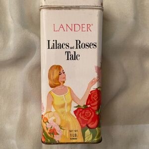 Vintage Lander and Roses Lilacs Perfumed Talc